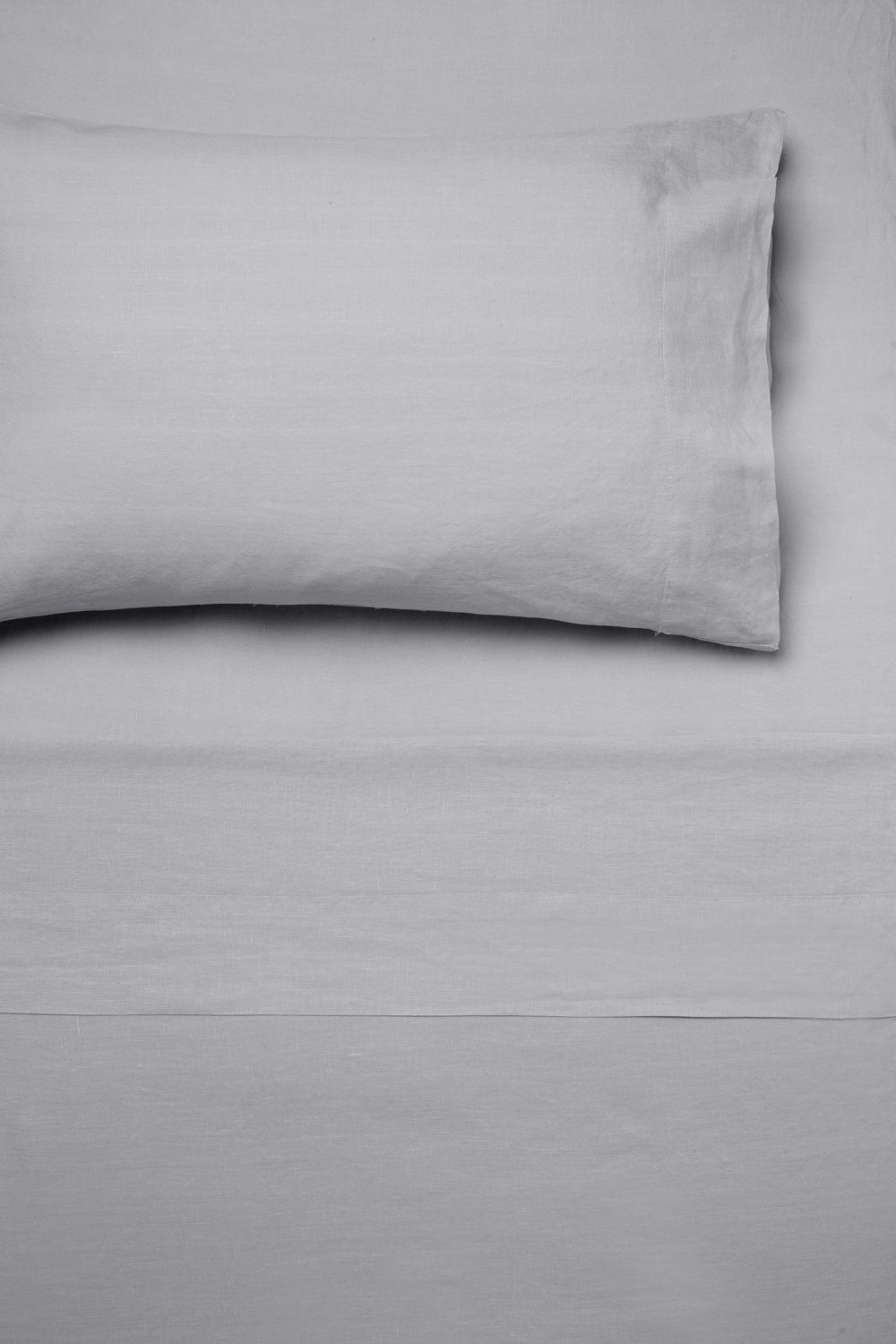 Cotton Pillow Case-250TC-(White)/ (Light Grey)-45x75cm
