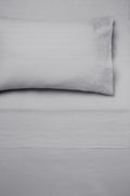 Cotton Pillow Case-250TC-(White)/ (Light Grey)-45x75cm