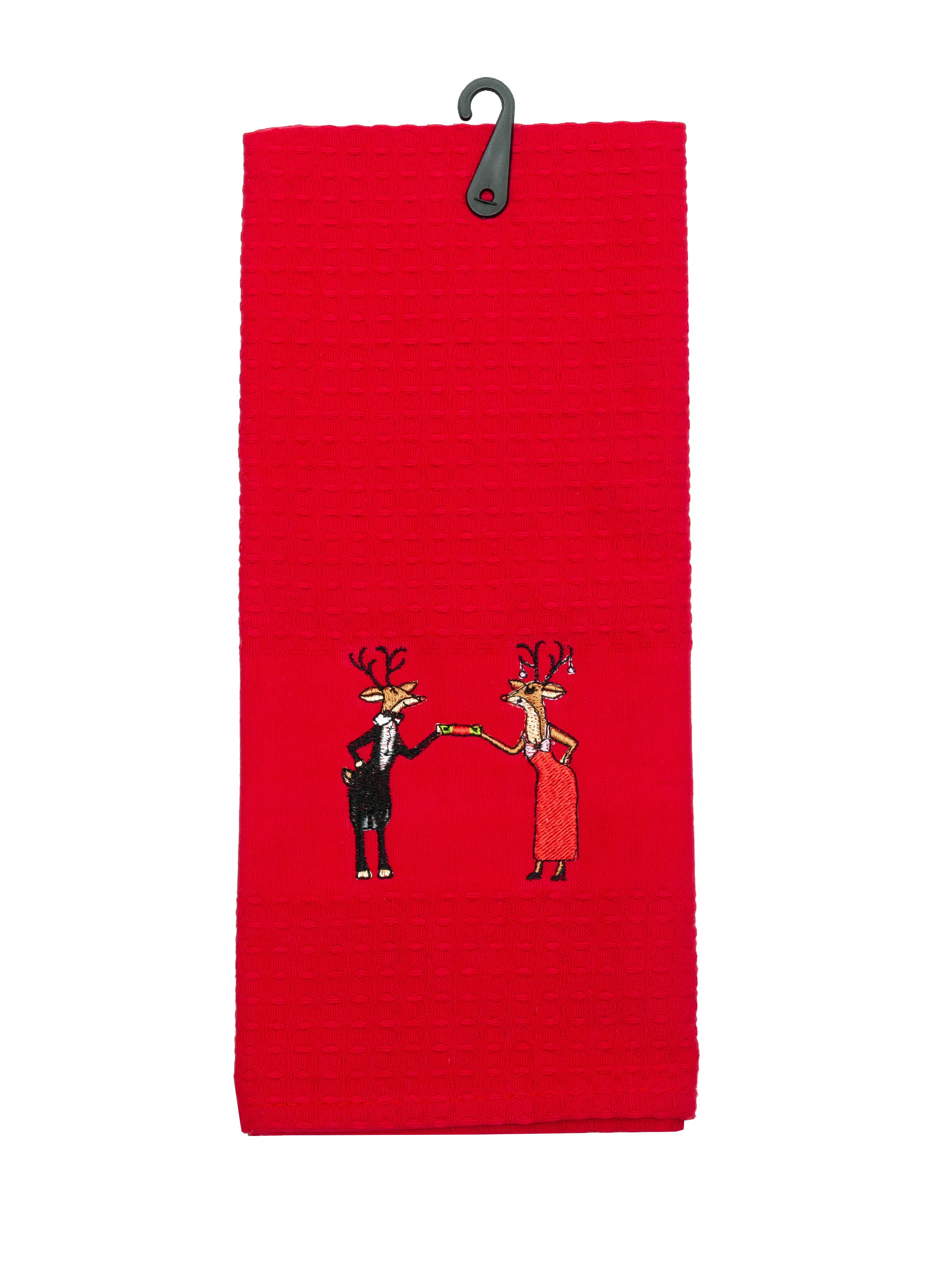 Tea Towel-Embroidered Waffle Cotton-44x65cm